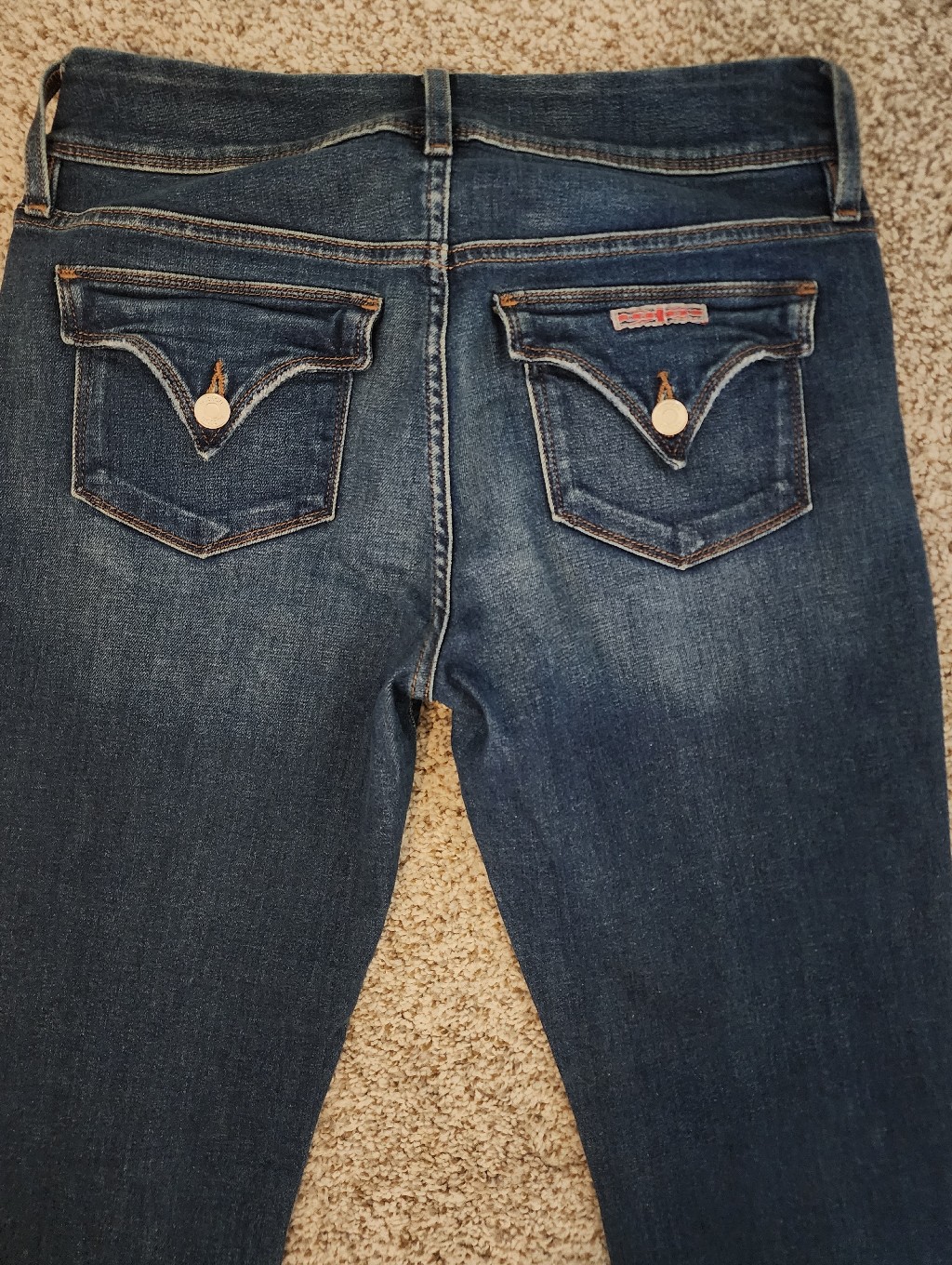 Hudson "Beth"Bootcut Jeans Dark Wash Flap Pocket| Denim Y2k Boot Cut Western